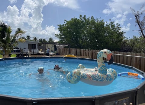 20’ canal side above ground pool