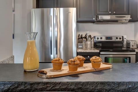 Casual bar seating—perfect for morning coffee or evening snacks