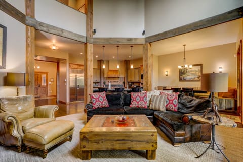 Open living room, kitchen, and dining