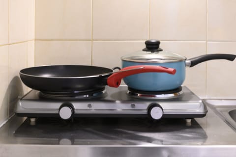 Deluxe Studio | Private kitchen | Full-size fridge