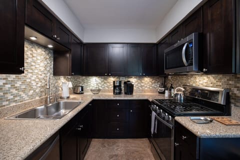 Fully stocked chef's kitchen