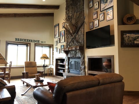 Great Room is drenched with sunlight in the morning.