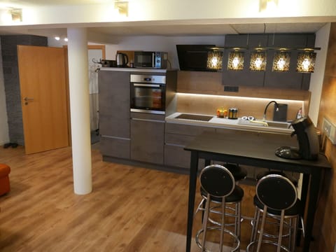 Apartment | Private kitchen | Fridge, microwave, oven, stovetop