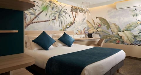 Desk, blackout drapes, soundproofing, iron/ironing board