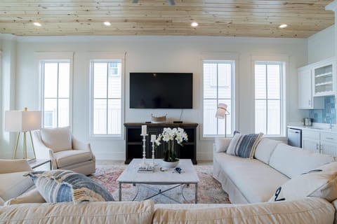 West Den w/ 75 inch SMART TV.