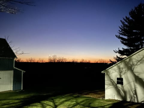 A typical sunset from the back deck