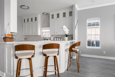 Sit at this high-top island and enjoy a quick snack.