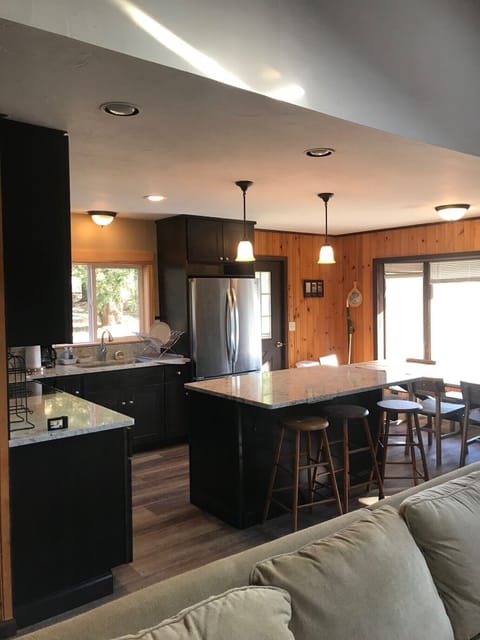 Upstairs Living area, kitchen and dining area