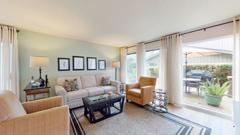 Living Room with Access to Private Patio