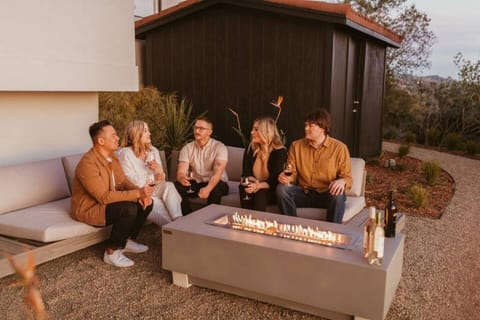 A fire pit provides a fun space for evenings (and mornings and afternoons, too!)