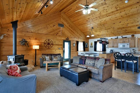 Full living room and kitchen/dining (kitchen/dining shown here is before remodel