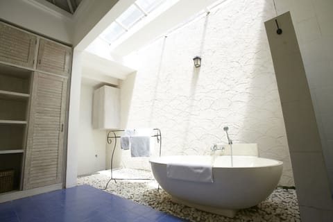 Deluxe Apartment | Bathroom | Separate tub and shower, free toiletries, hair dryer, slippers