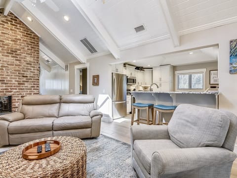 Living Room and Kitchen at 21 Canvasback