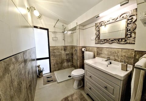 Open living room near pool Stone house villa Poplat