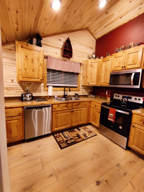 A fully stocked kitchen has everything you'll need to prepare family meals.