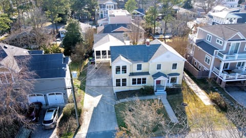 Aerial view of the home-2nd home on the block between 2 other beautiful homes!