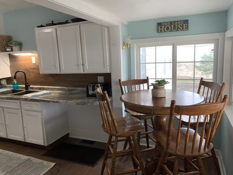 Breakfast nook with lakefront views
