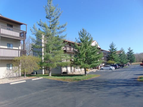 Ground level two bedroom condo on the edge of Jellystone Park. 
