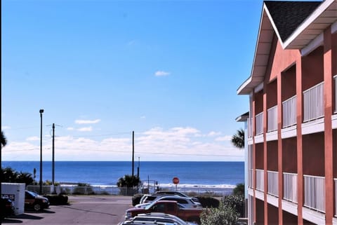 Gulf view from the parking lot