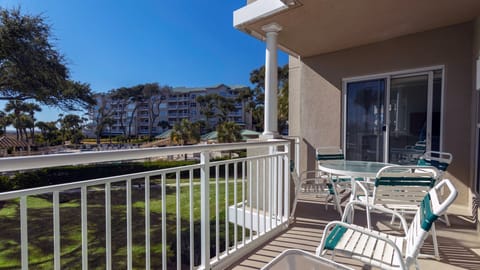 Surrounded by mature trees, this space offers a quiet setting to relax and enjoy the natural surroundings.