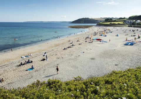 Maenporth beach, a leisurely 20-25 minute walk from Kingfisher Cottage 