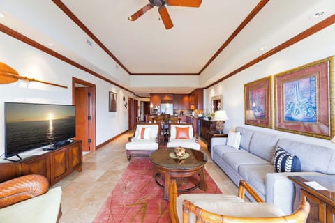 Condo, Multiple Beds, Lanai, Garden View (Kolea 14F) | Living area | 42-inch flat-screen TV with digital channels