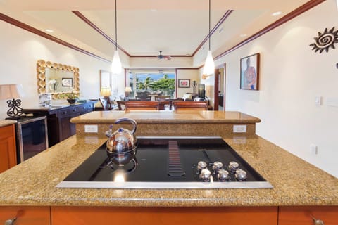 Condo, Multiple Beds, Lanai, Garden View (Kolea 14F) | Private kitchen | Fridge, microwave, oven, stovetop