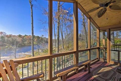 3 season porch in fall. 