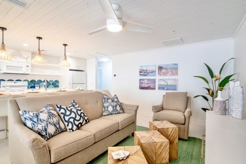 Fresh, bright open floor plan with new tongue and groove ceilings.