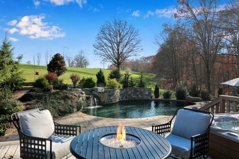 Fire Table, Hot Tub, & Pool