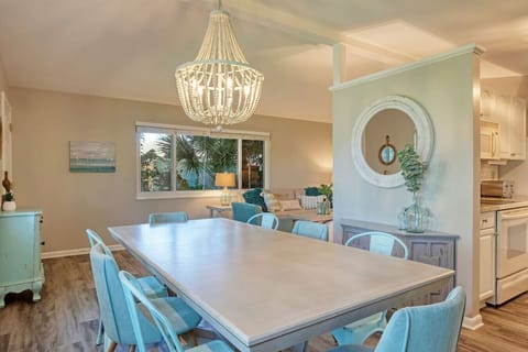 Dining table comfortably seats 10 for memorable meals & game nights!