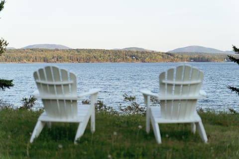 Adirondacks on the shore- lobster boats, seals, eagles and coastal views. 