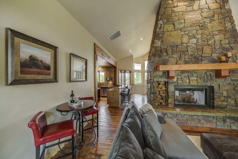 fireplace on main level