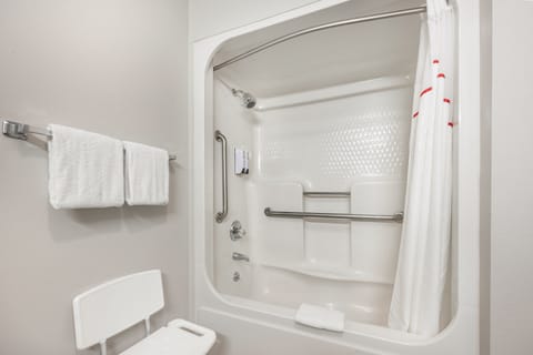 Deluxe Room, 1 King Bed, Accessible, Smoke Free | Bathroom | Combined shower/tub, free toiletries, hair dryer, towels