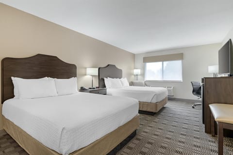 Standard Room, 2 Queen Beds, Non Smoking, Refrigerator & Microwave | Desk, soundproofing, iron/ironing board, rollaway beds