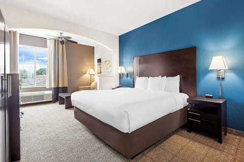 Suite, 1 King Bed, Accessible, Non Smoking | Blackout drapes, iron/ironing board, free cribs/infant beds, free WiFi