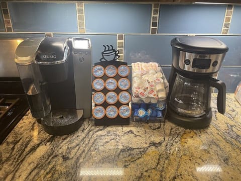 Coffee Kcups, creamers, sugar provided