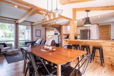 Chalet Scandinavian living, dining, and kitchen spaces (1)