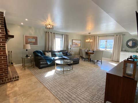Living room and dining area
