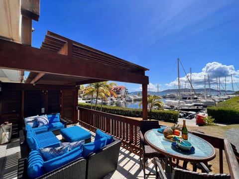 Our Actual Balcony and View of the Amazing Sapphire Beach Marina! 