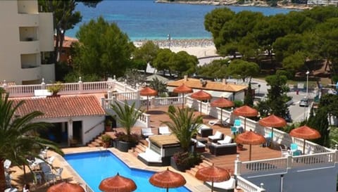 Outdoor pool, open 9:00 AM to 8:00 PM, sun loungers