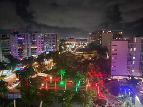 night view  from the balcony of the 5 start resort  el San Juan hotel.