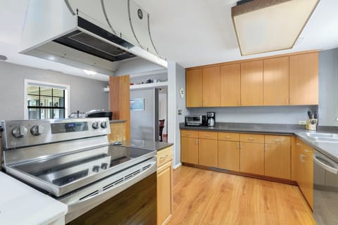 Open Kitchen with Stainless Steel Appliances