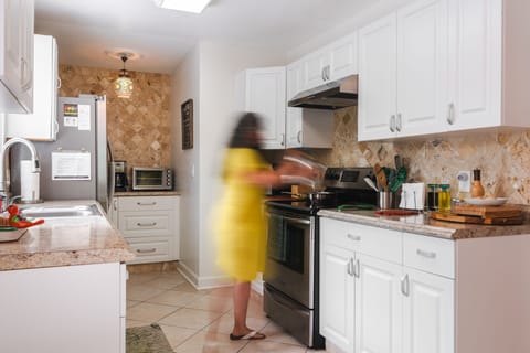 Fully-stocked kitchen