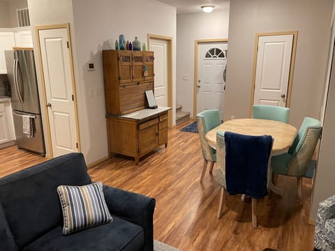 View from living room to front door.