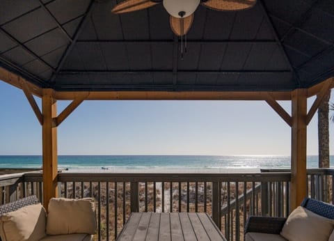 View from the deck; less than 50 yards to white sandy beach; less crowded and more private