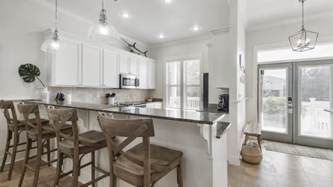 Bar seating for four.