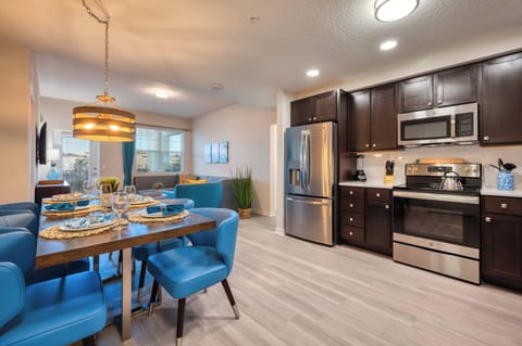 Dining room and kitchen