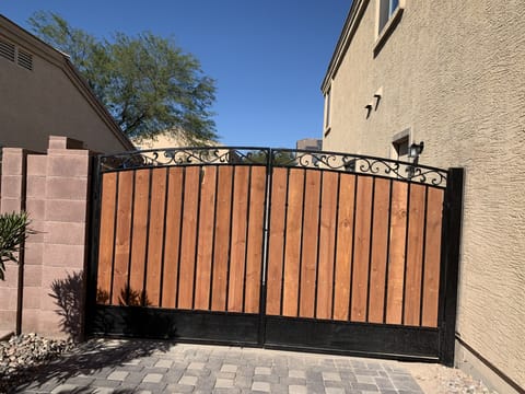 Rv gate, can park 2 cars behind it.