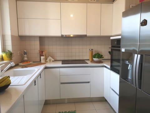 Apartment (Two Bedroom Apartment) | Private kitchen | Fridge, coffee/tea maker, highchair, dining tables